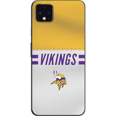 NFL Minnesota Vikings White Striped Google Pixel 4 XL Skin